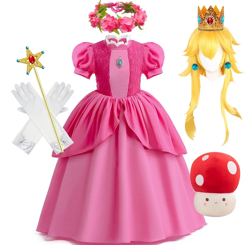 

✿2026✿Girls Peach Princess Dress Halloween Fantasy Costume Children Ceremonial Luxury Carnival Outfits Kids Elegant Gowns Pagen✿