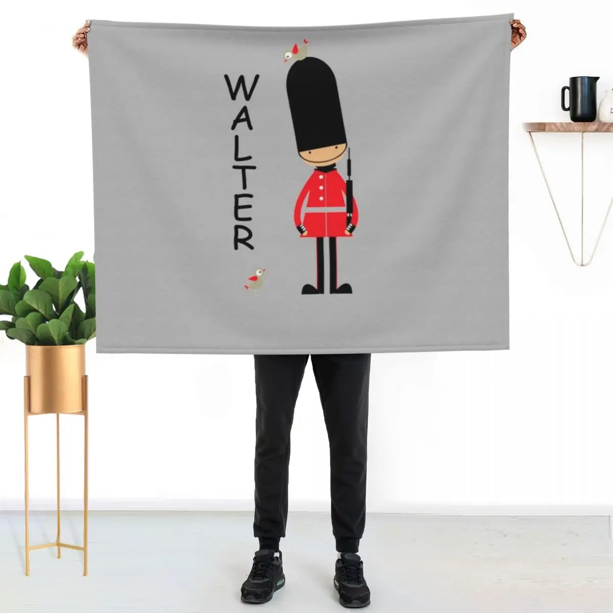 Vintage Funny London Queen Guard United Kingdom Soldier Retro British Souvenir UK Gift Throw Blanket Hair for winter Blankets