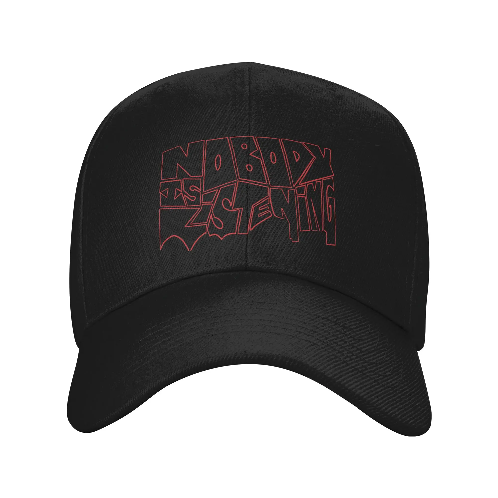 Fashion Nobody Is Listening-Zayn Malik-Red Line Art Curved Brim Baseball Cap Everyday Commuting Caps