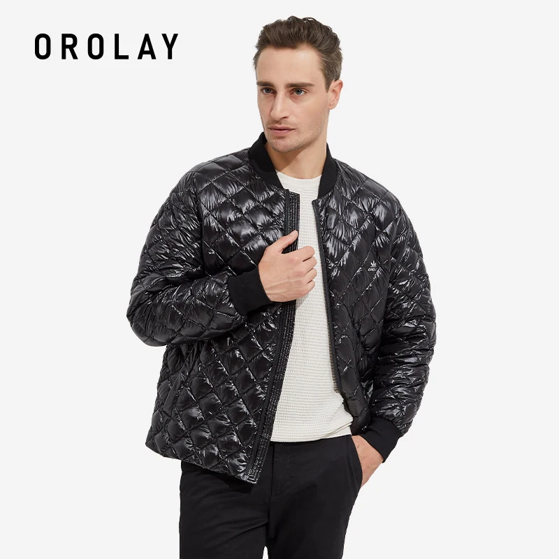 

Orolay Men’s Down Bomber Jacket Short Lightweight Down Coat