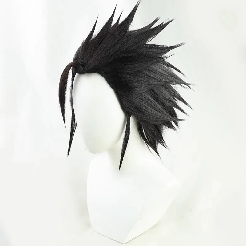 Game Final Fantasy FF7 Zack Fair Cosplay Wig FFVII Zack Fair Short Heat Resistant Synthetic Hair Halloween Party Wigs + Wig Cap