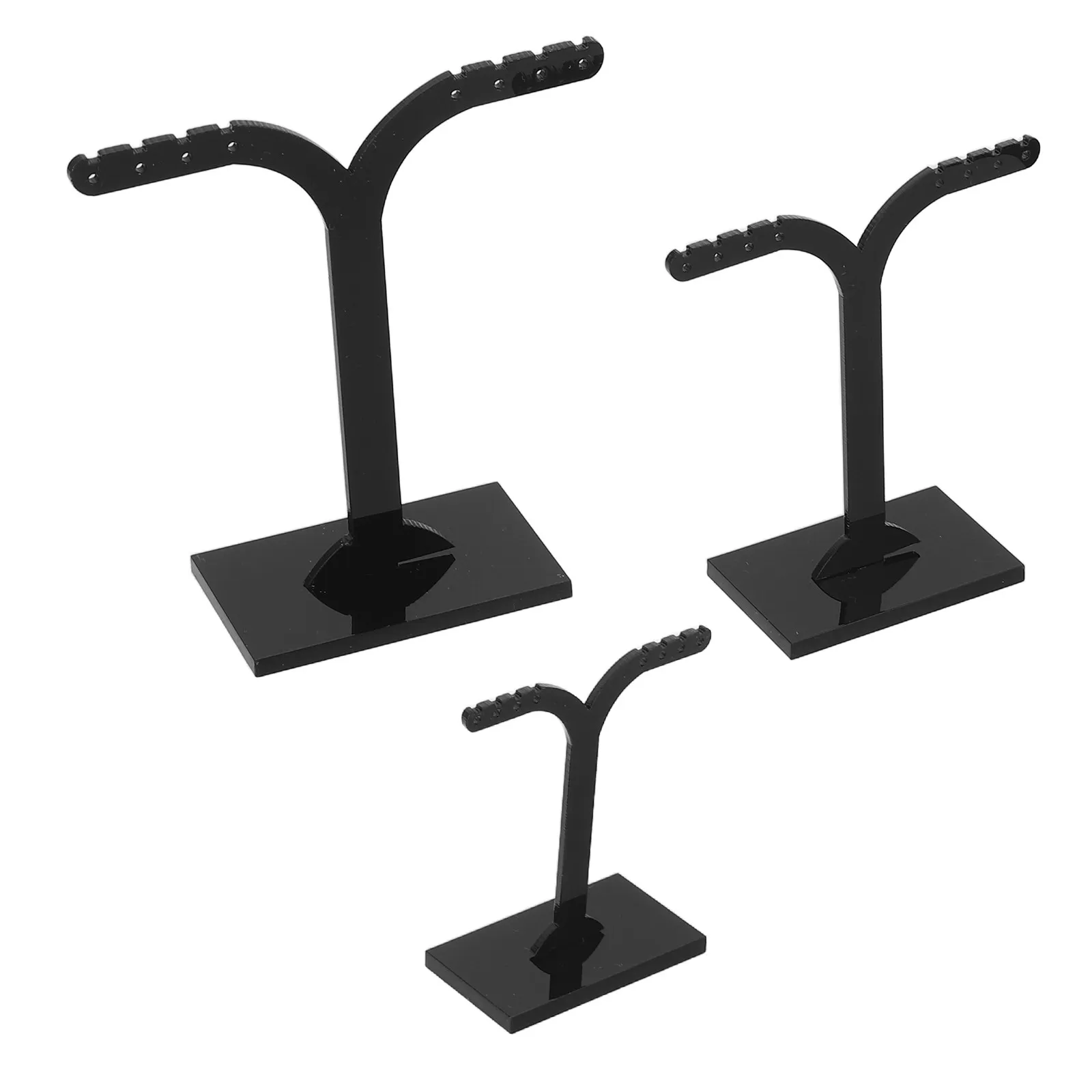 

3Pcs Acrylic Earring Display Stand Set Modern Minimalist Jewelry Organizer Rack for Retail Store Home Desktop Showcase