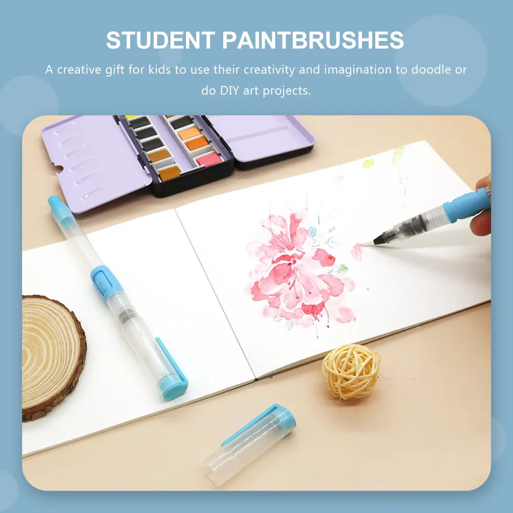 

12Pcs Water Brush Pens Plastic Water Soluble Colored Pens Painting Supplies for Hand-Painted Crafts Drawing Tools