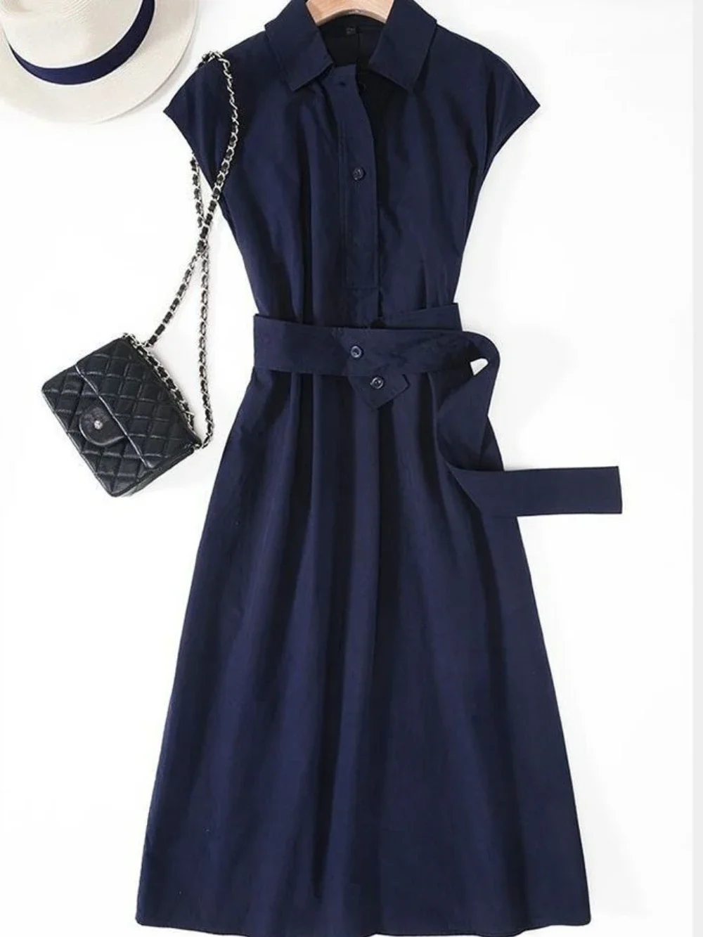 Robes pour femmes Midi à manches courtes femme robe chemise t-shirts pansement élégant et joli décontracté jeunesse pas cher Style coréen vêtements