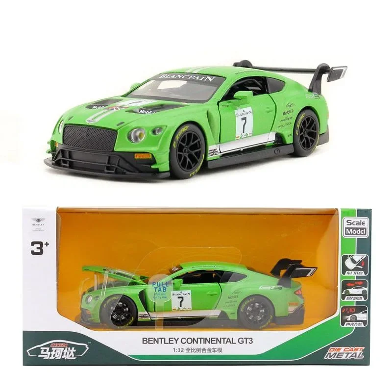 1:32 Bentley Continental GT3 Alloy Model Car Toy Diecasts Casting Sound and Light Car Toys For Children Vehicle A113