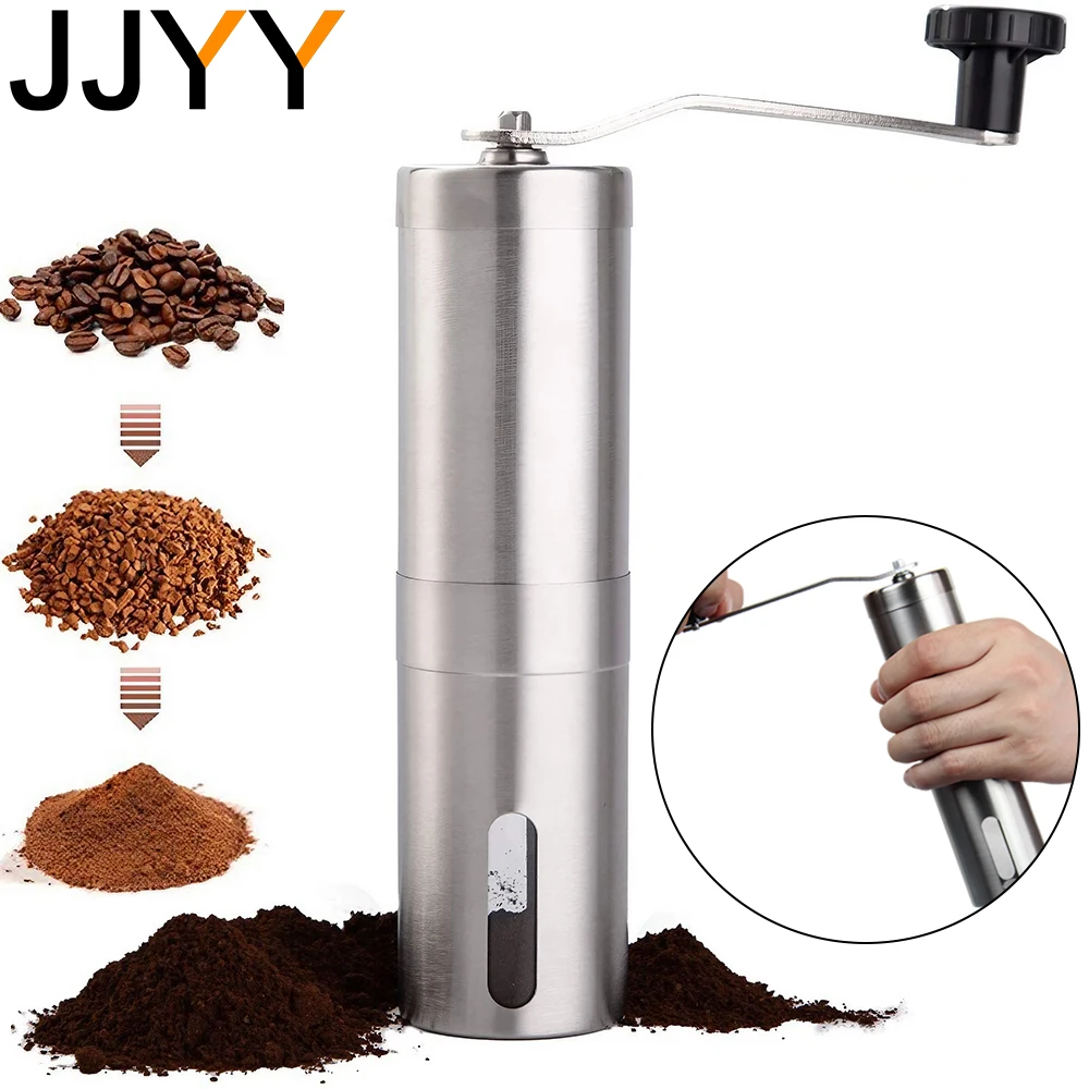 Jjyy tragbare manuelle Kaffeemühle Mini Mehrzweck-Kaffeemühle Edelstahl manuelle Kaffeebohnen maschine Grat mühle