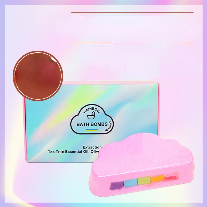 120g Rainbow Cloud Badzout Explosieve Bal Levendige Kleur Hydrateren Droge Huid Handig Gemakkelijk Te Dragen SPA Accessoire