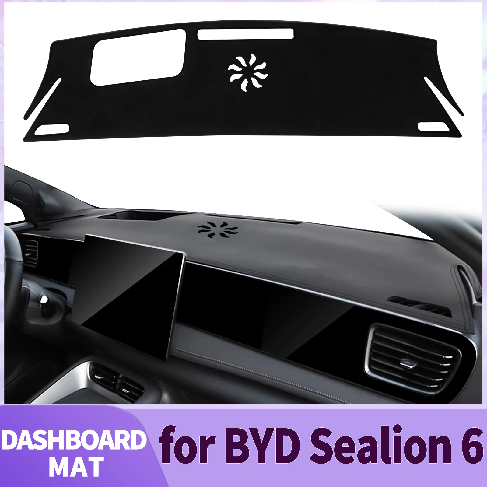 for BYD Sealion 6 Sealion6 EV 2025-2026 Car Dashmat Dashboard Cover Pad Accessories DashMat Sunshade Protective Carpet Leather