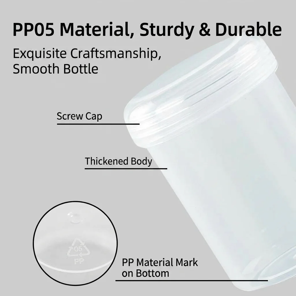 20/30/40/50ml Cosmetic Sample Jar Leak-Proof Leak-Proof Travel Bottle Sealed Jar Food-Grade Refillable Plastic Container