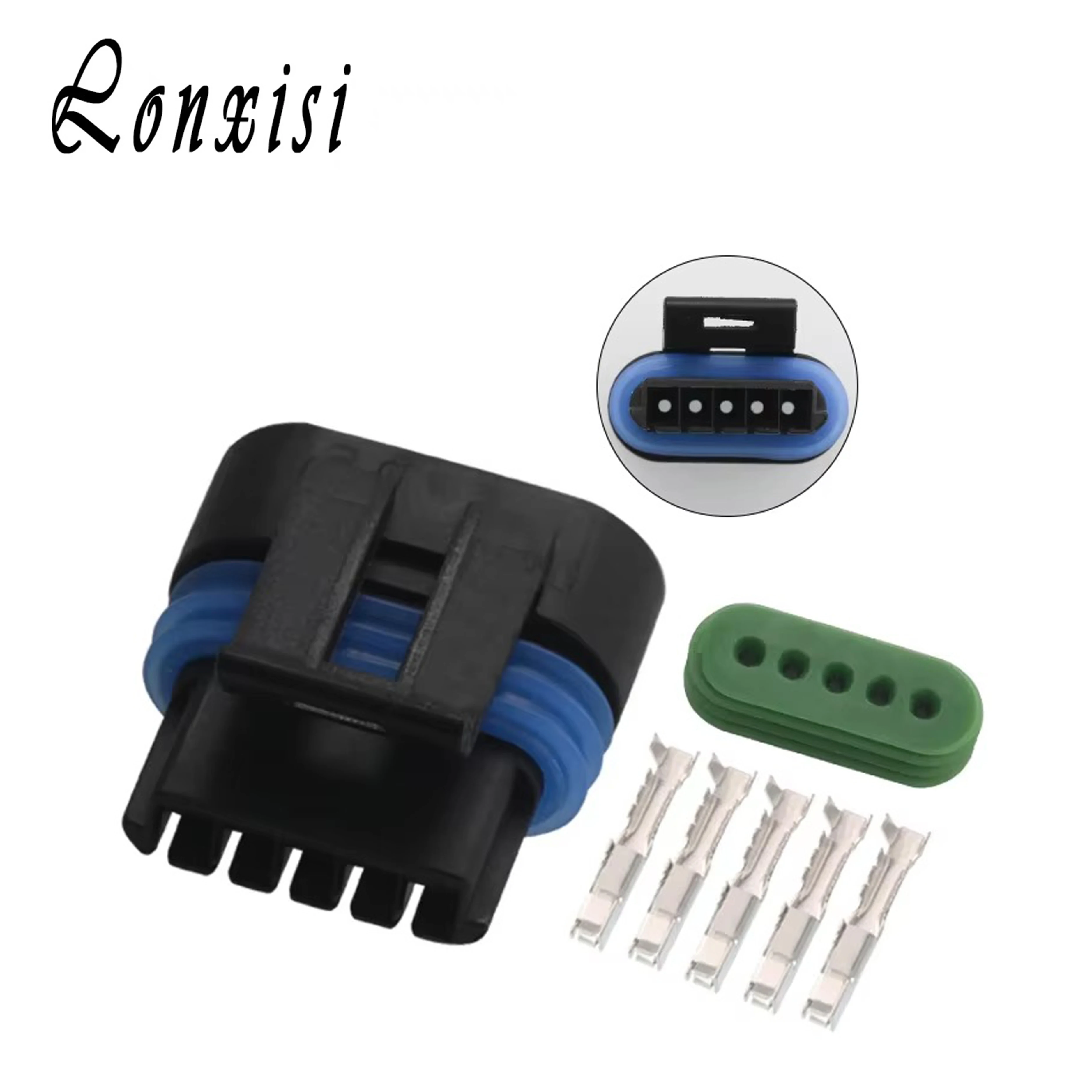 1/5/10/20/50 juegos 5 pines 12162825 GM LS2 bobinas de encendido enchufe de cableado conector negro hembra eléctrico automotriz H2377-5P