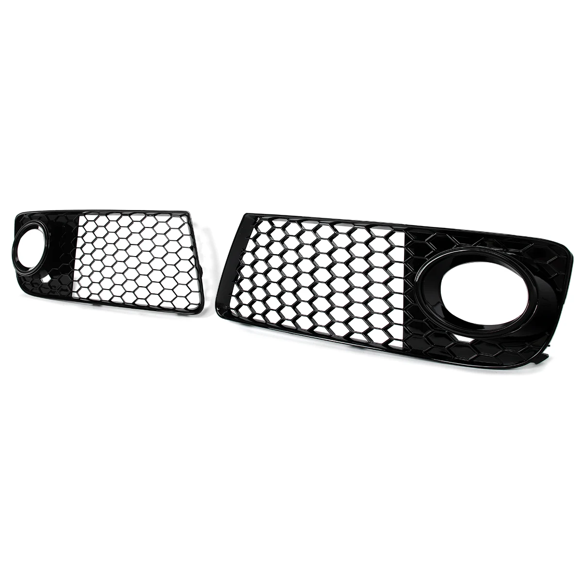 Fog Light Grille Bezel For Audi TT Coupe Convertible 2011~2014 Gloss Black Honeycomb Front Bumper Fog Lamp Grille Mesh Surrounds