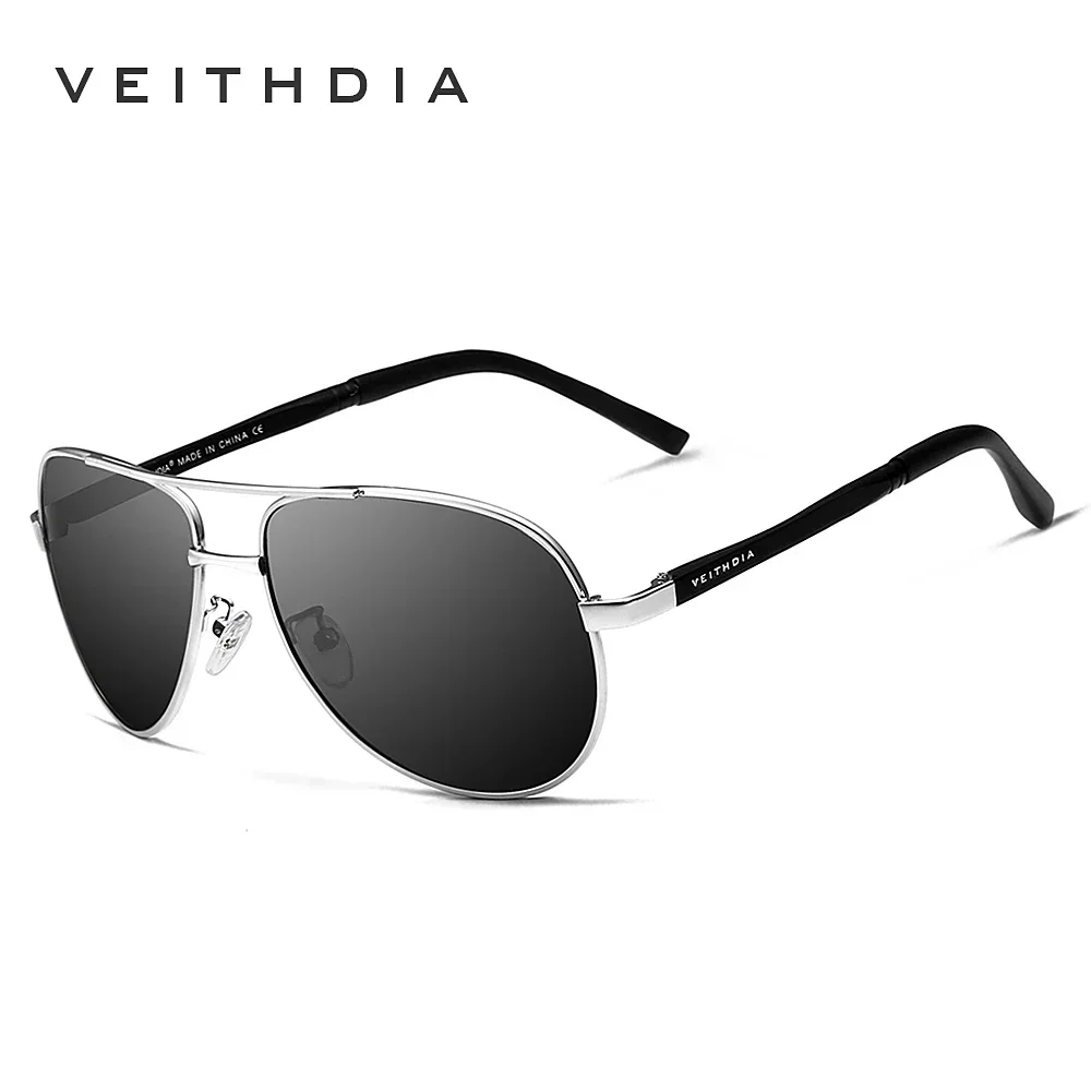 VEITHDIA New Arrival Sunglasses Polarized UV400 Men's Sunglasses Retro Goggle Classic Outdoor Driving Sunglasses For Male FH1306