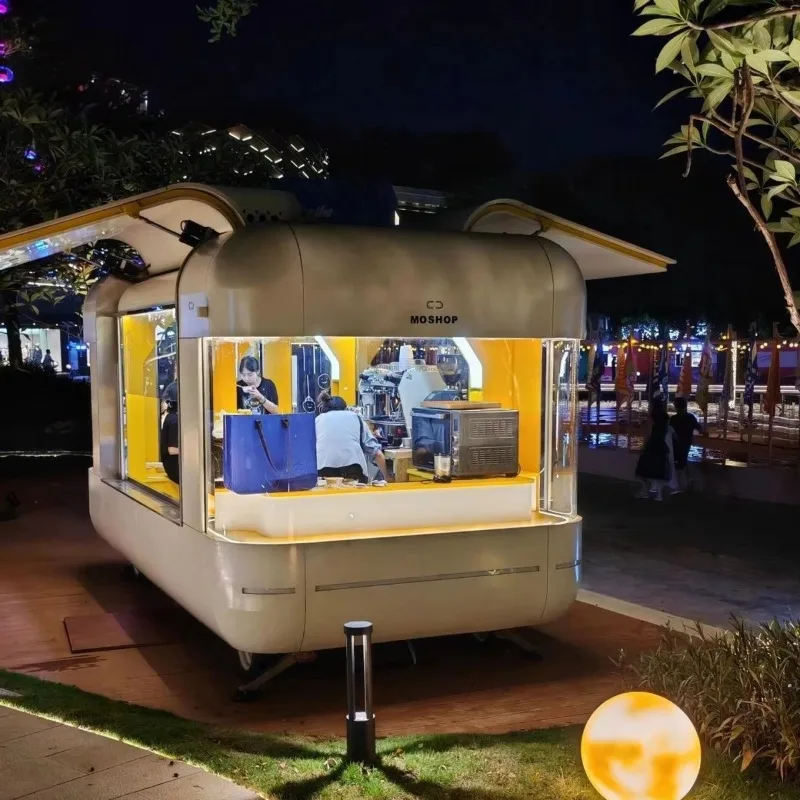 Hotdog Delivery Cart-Customizable Mobile Food Truck for Sale Expandable Container Color Size Options Logo Customization
