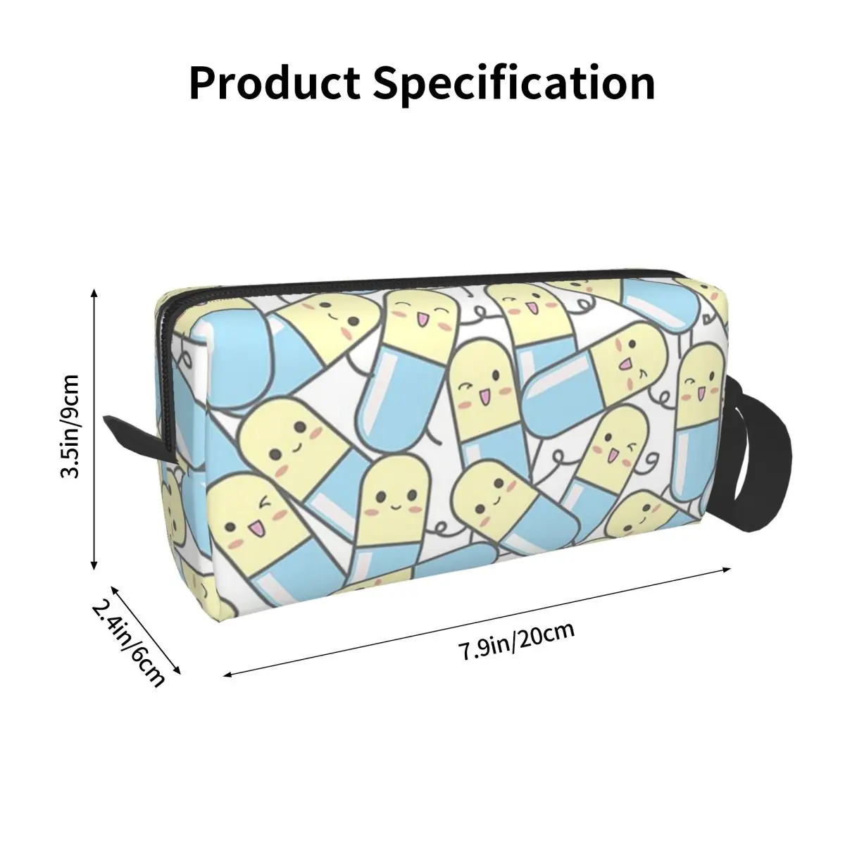 Magical Cartoon Pill Colorful Pencil Case for Students Gifts Pen Box Pencil Bag Stationery Supplies Travel Women Cosmetic Bag