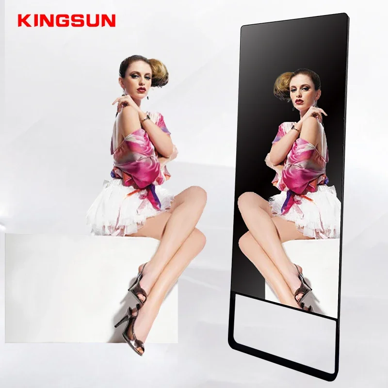 Camera Inside Smart Mirror Android Glass HD LCD Touch Screen Magic Mirror Wall Mount Workout Fitness Mirror