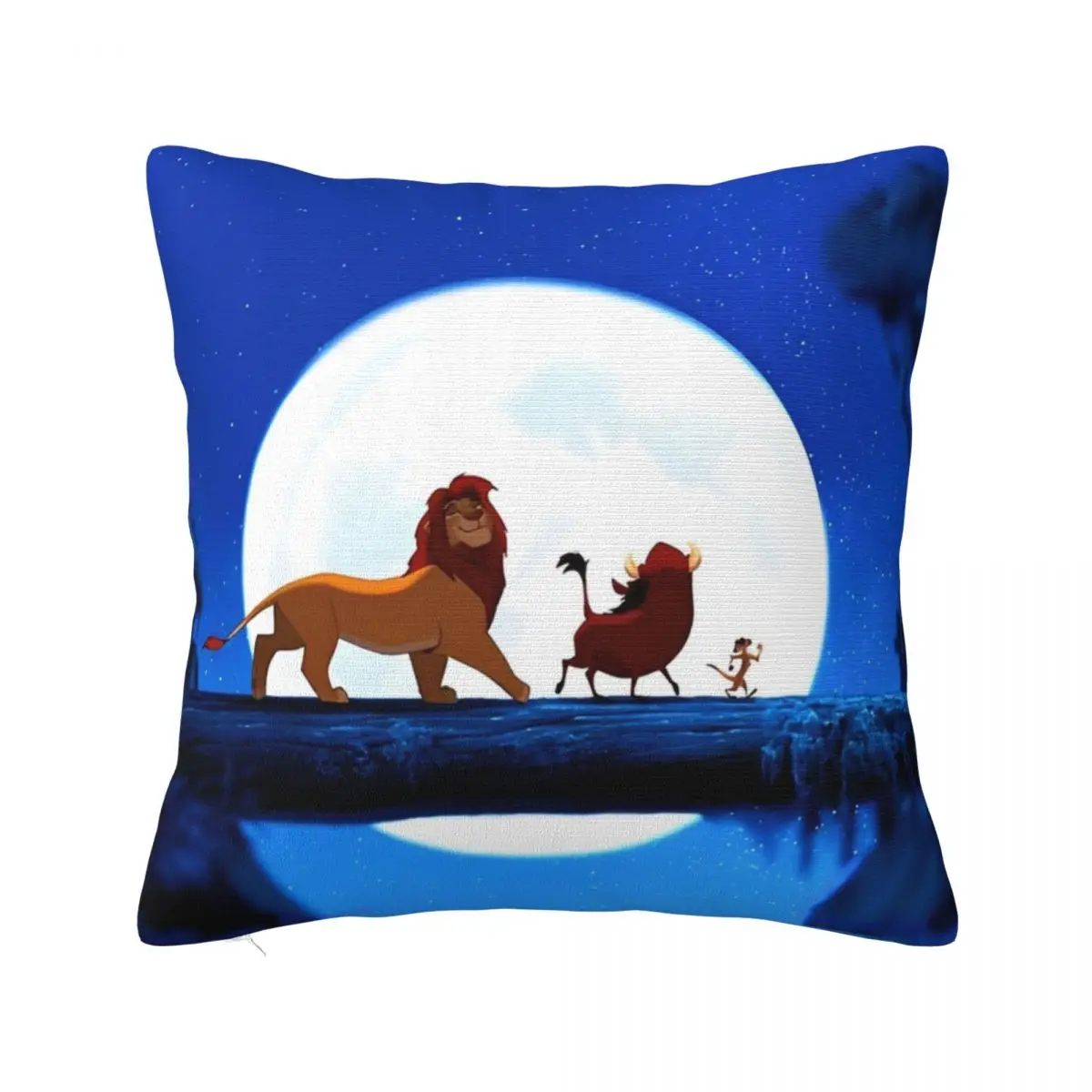 Printed Lion King Simba Cartoon Pillowcase Polyester Cushion Cover Gift Single-Log Bridge Pillow Case Cover Sofa Zipper 18