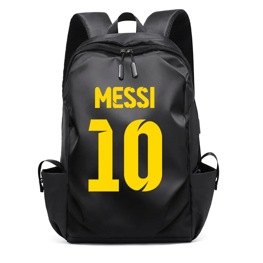 

Football Super Stars ME SSI Pattern Printed Women Man Backpack Water Repellent Bag USB Charging Port Boy Girl Backpack
