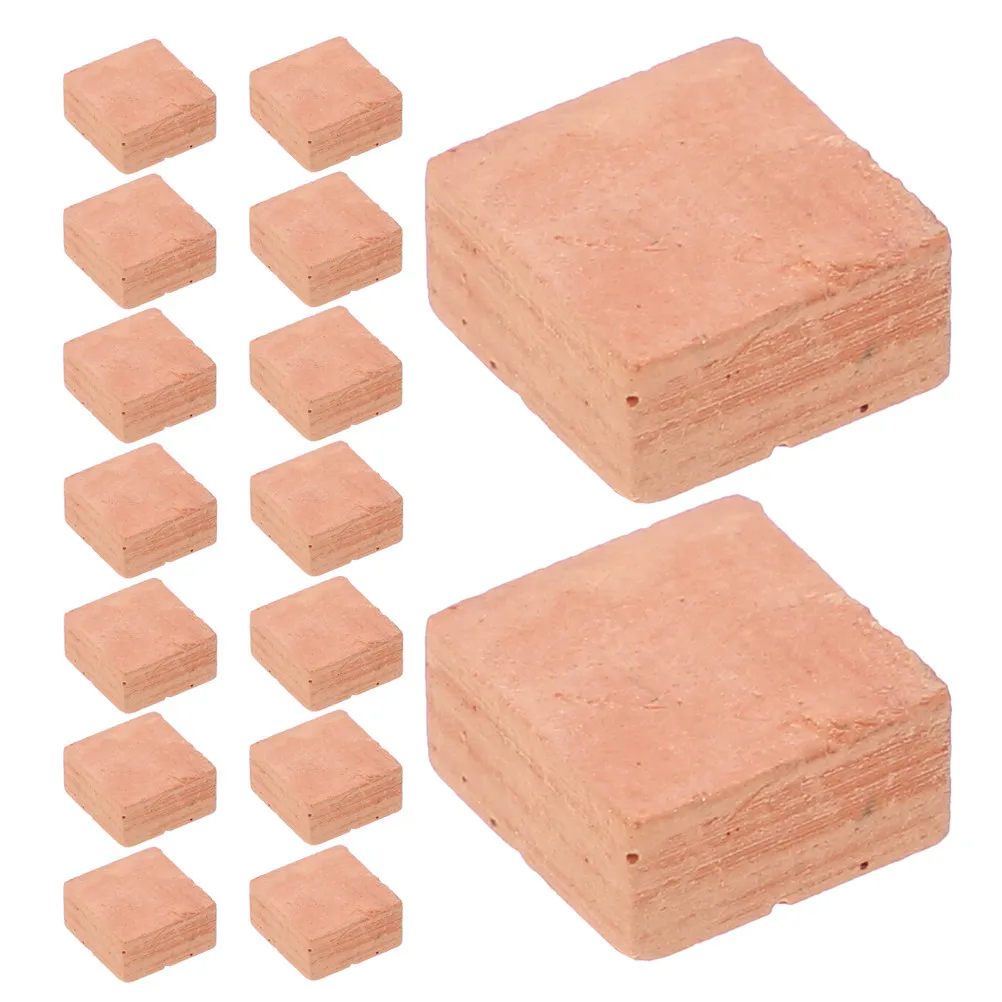 30 briques miniatures rouges pour micro-paysages, briques en argile réalistes pour la construction de maisons DIY, artisanat et scènes architecturales
