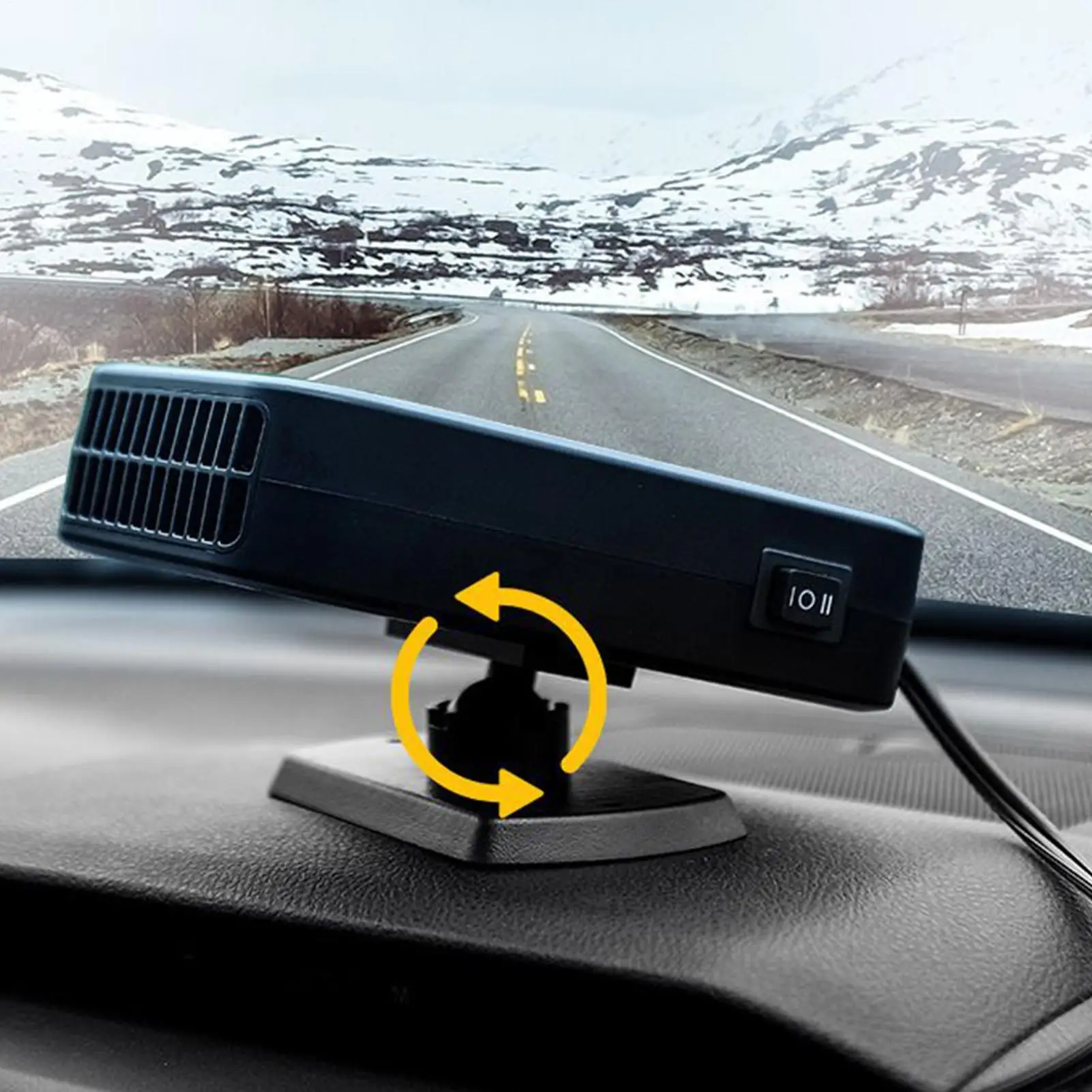 Car Heater Fan 12V Portable 360 Degree Rotating Accessories Car Heating Fan For Winter Cold Weather Truck RV Adventure Travel