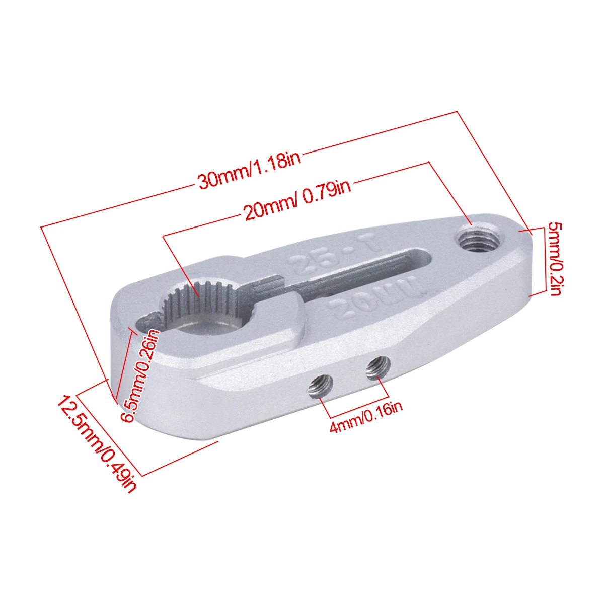 CNC 7075 Aluminum Clamping 25T Servo Horn 20mm 24mm for ProTek Savox Futaba Servo 1/10 Arrma Buggy Granite Monster Truck Raider