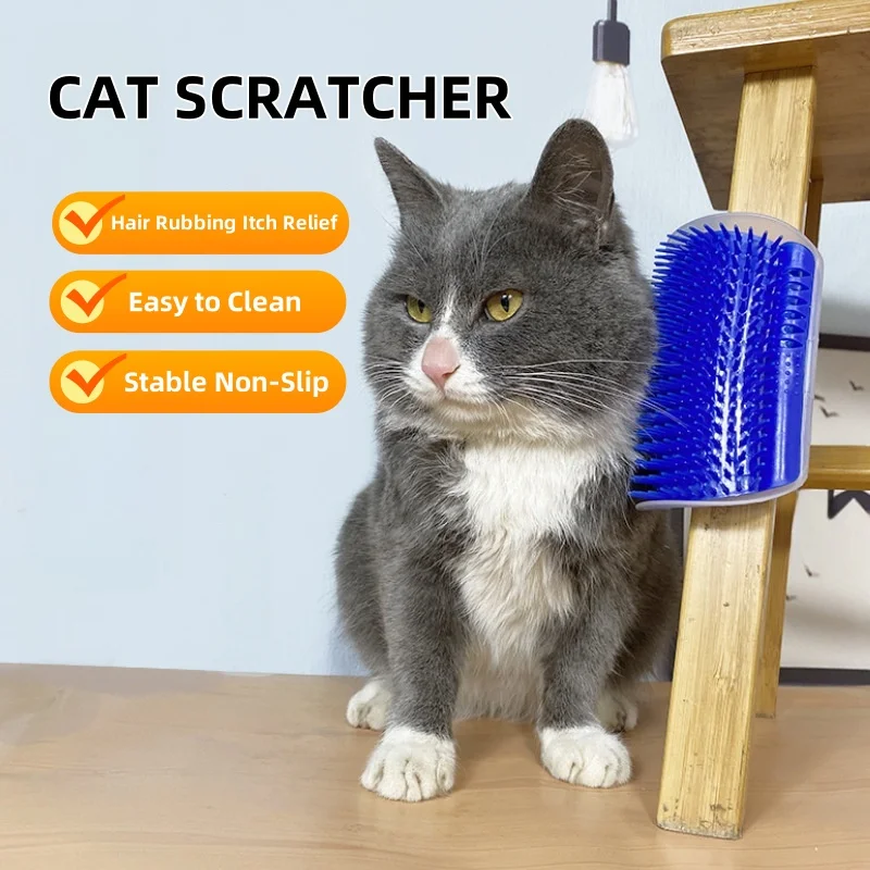 Cat Hair Rubbing Tool Corner Brush Hair Removal Comb Self-Pl