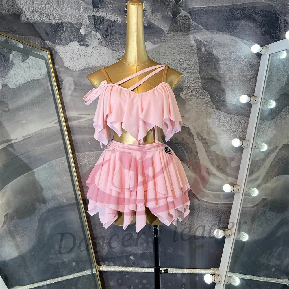 Latin Dance Dress, High-end Custom Fabric Strip, Suspender, Precisely Tango, Women's Adult and Children's Professional Clothing