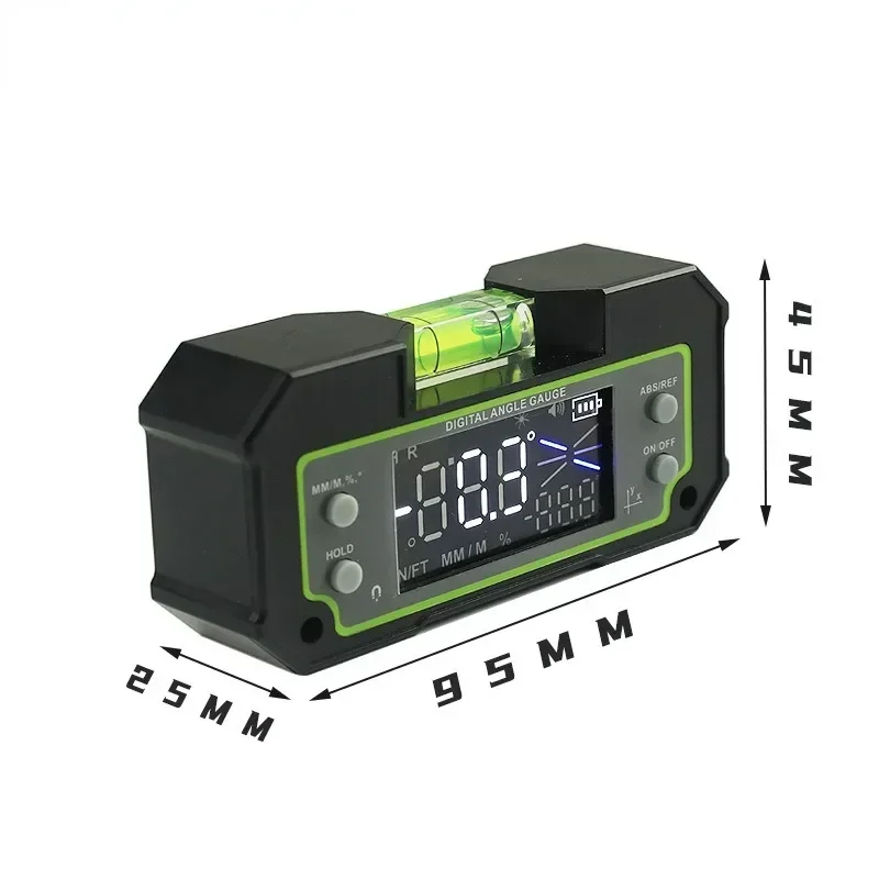 Bluetooth Level Inclinometer Dual Axis Digital Protractor Measuring Angle Ruler Rechargable magnetic Level Box 0.1 Degree