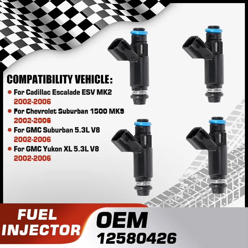 

Fuel Injectors Nozzle For Cadillac Escalade ESV MK2 Chevrolet Suburban 1500 GMC Suburban GMC Yukon XL 12580426 Car Accessories