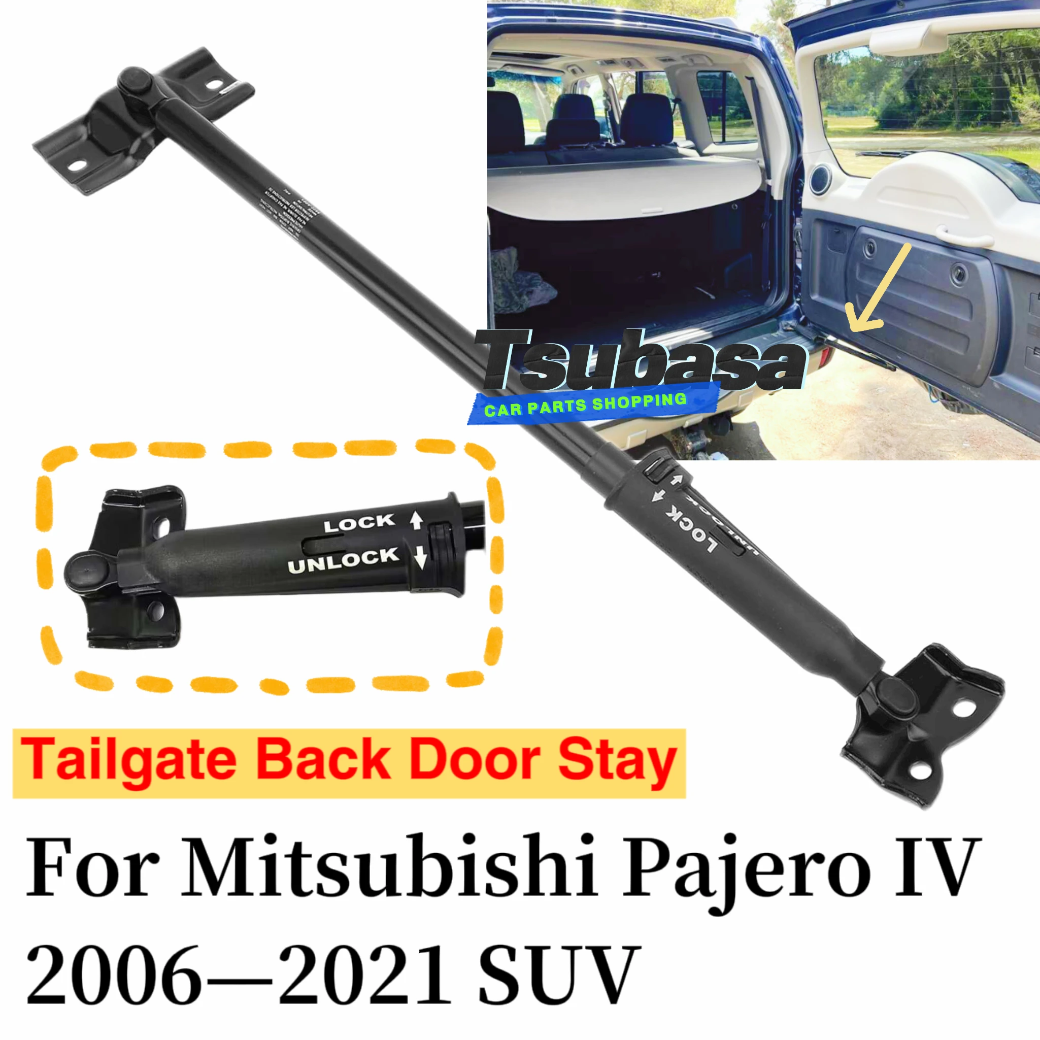 

Rear Tailgate Damper for Mitsubishi Pajero IV 2006-2021 5822A001 5822A016 5822A020 Trunk Boot Back Door Stay Strut Rod Cylinder