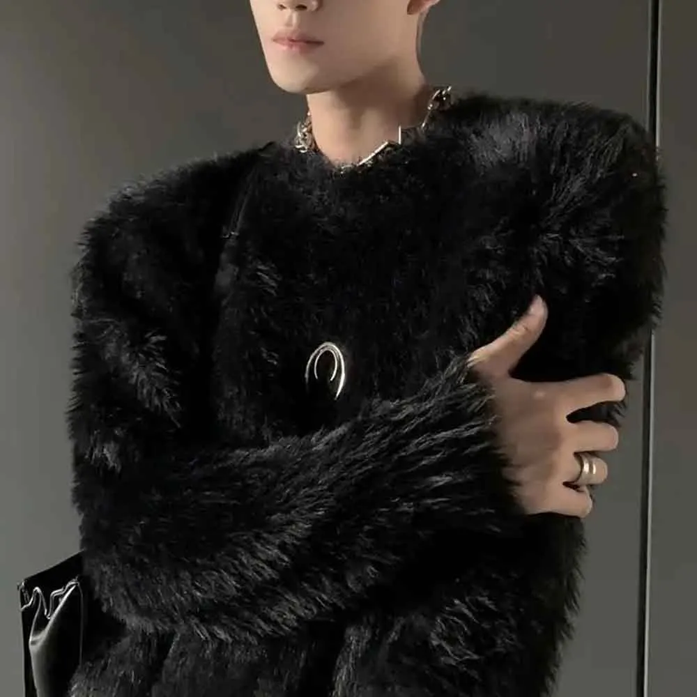 شتاء جديد الرجال بلون سترة بأكمام طويلة الأمريكية الرجعية الموضة العصرية شارع العليا عادية فضفاض المتخصصة الرجال بلايز