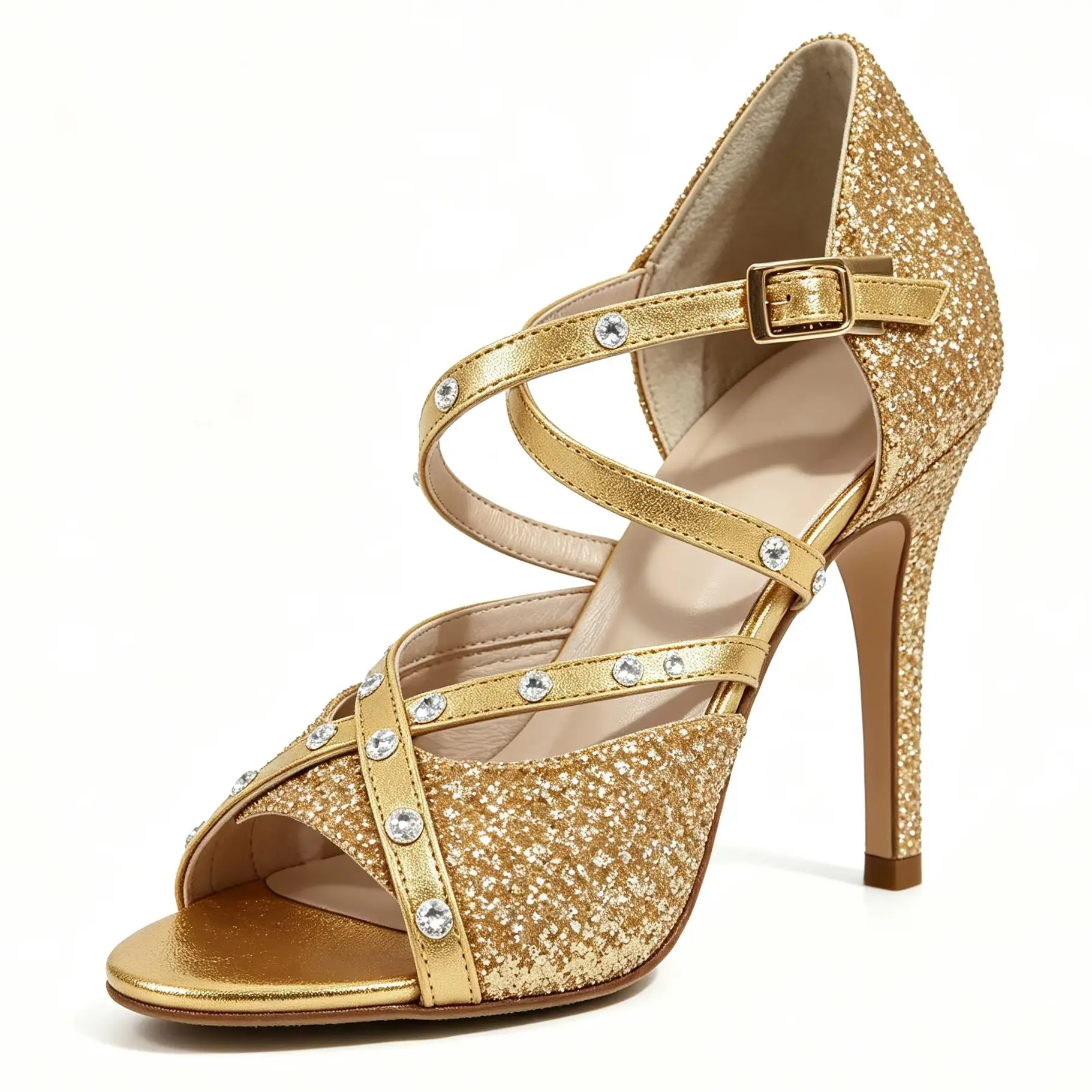 women-gold-glitter-rhinestone-latin-dance-shoes-peep-toe-cross-ankle-strap-stiletto-high-heel-salsa-ballroom-tango-dance-sandals