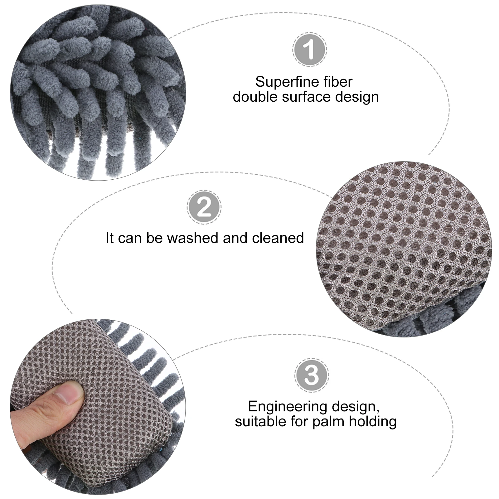 

2 Pcs Chenille Blackboard Eraser Whiteboard Cleaner Sponge Lightweight School Blackboard Cleaner Office Car Use