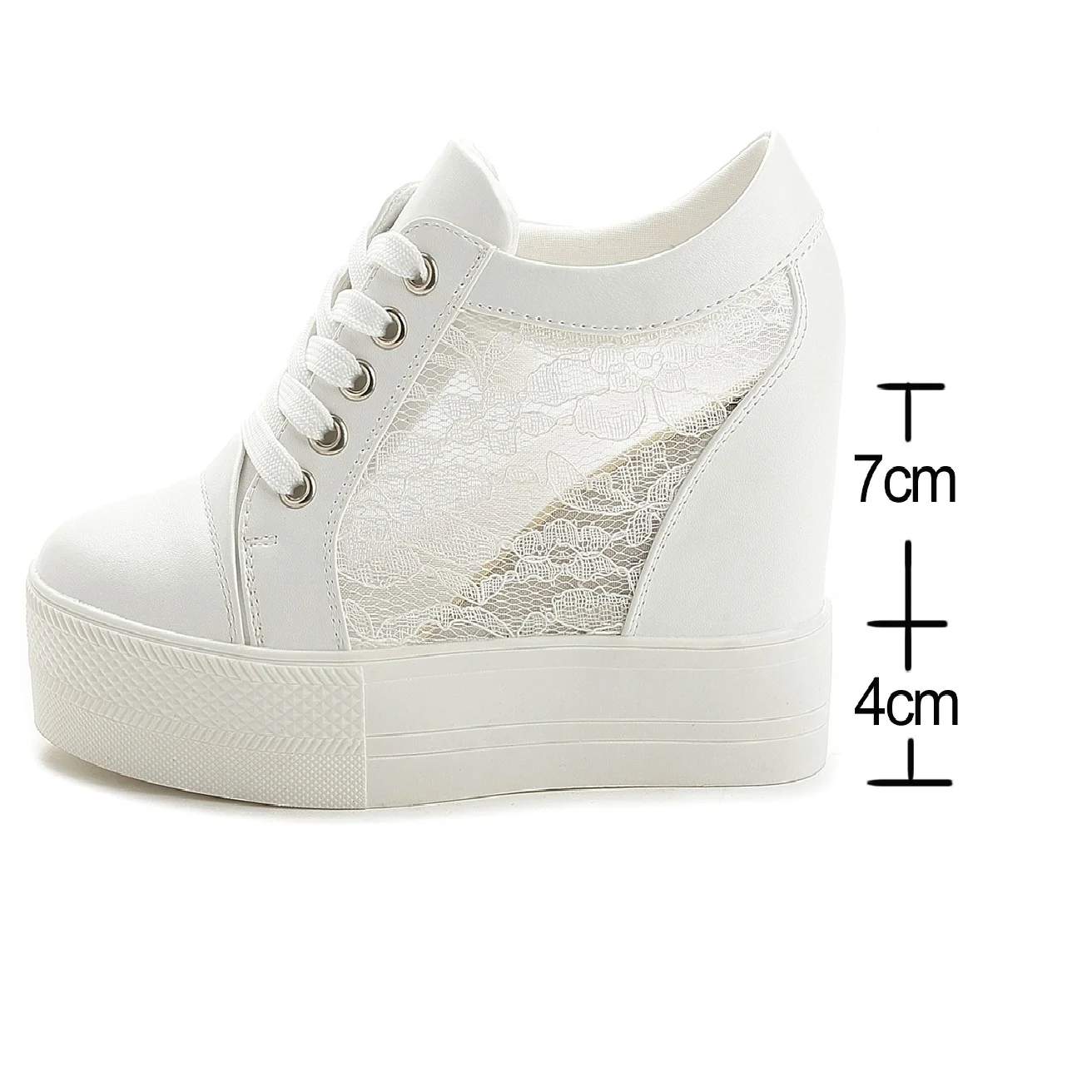 New Summer Autumn Women Elevator Shoes Height Increasing Wedge Platform Sneakers Casual Hidden Heels Heightened shoes YYJ150