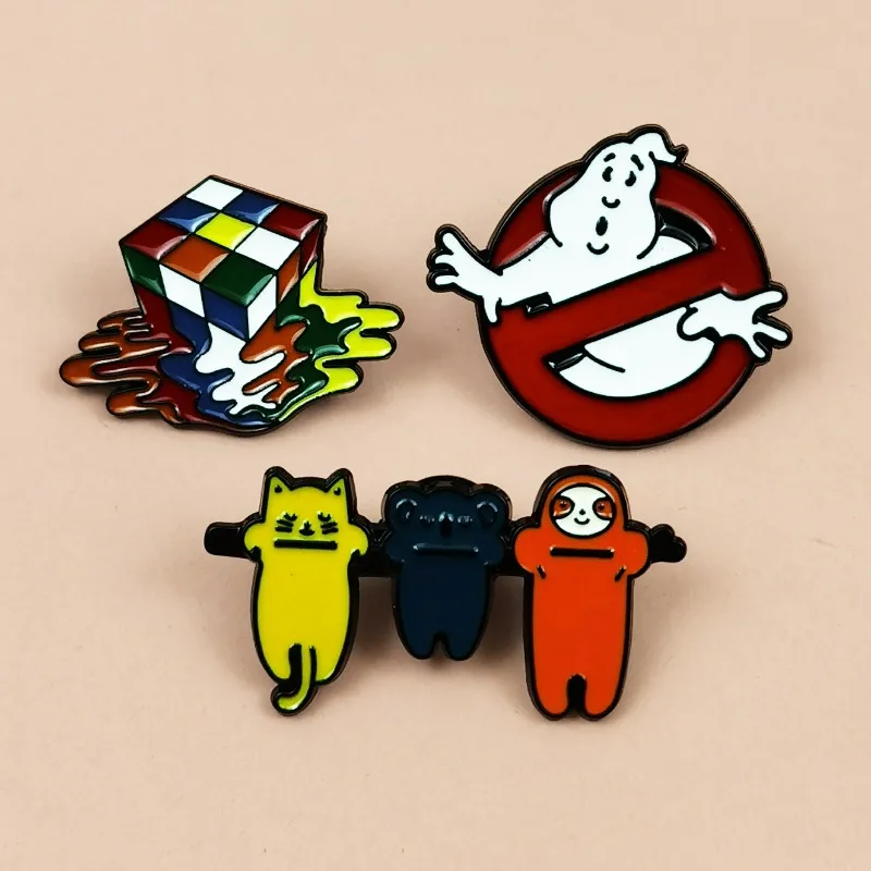 Cartoon-themed Metal-plated Badges DIY Clothing Backpack Decoration Accessories for Comic Conventions Fashion Pins