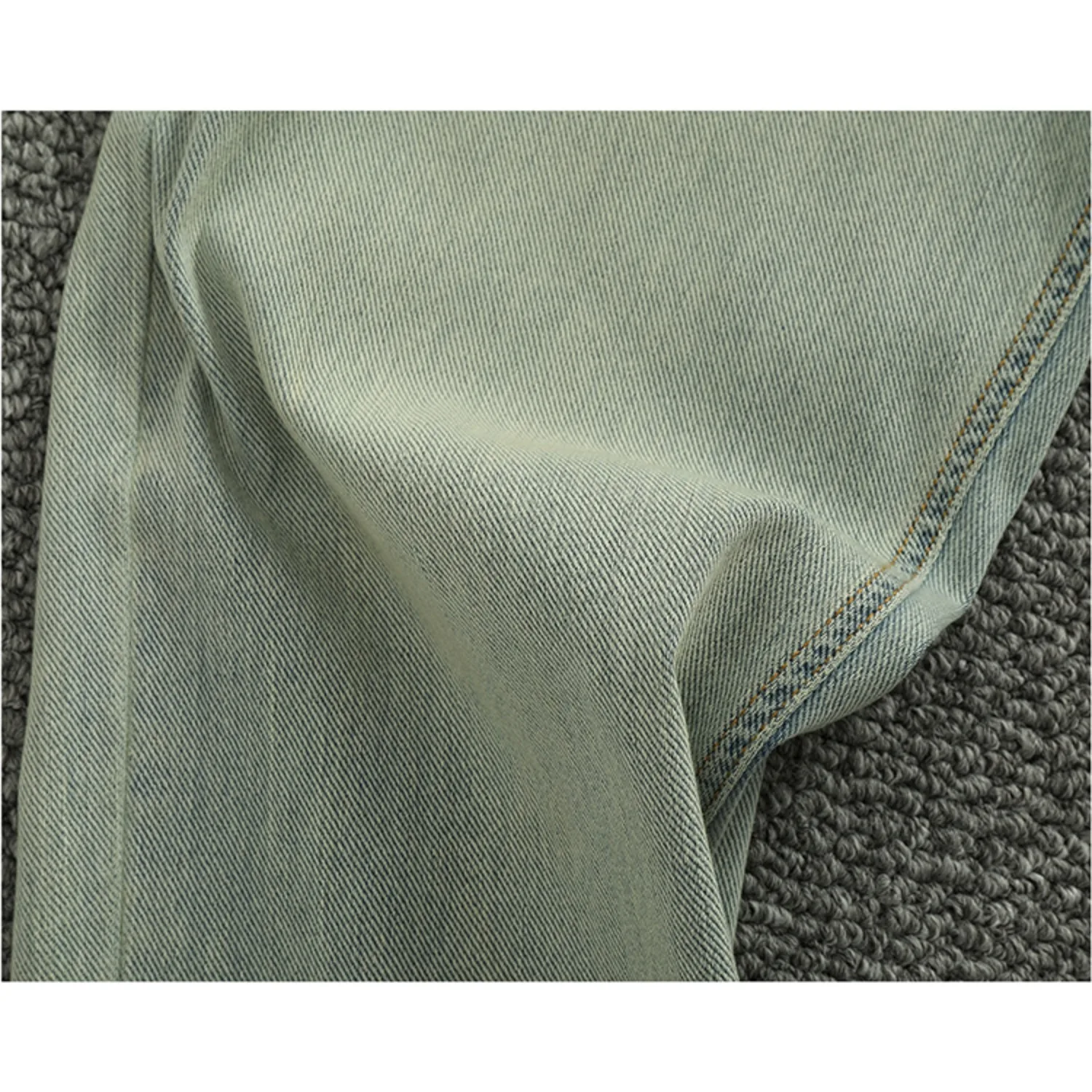 سراويل جينز عالية الساق واسعة ومستقيمة للرجال مريحة للربيع والصيف رقيقة للغسيل القديم