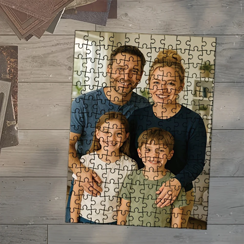 35/300/500/1001pcs Personalized Custom Photo Puzzle Family Photos Colorful Photo Puzzle Decorative Memory