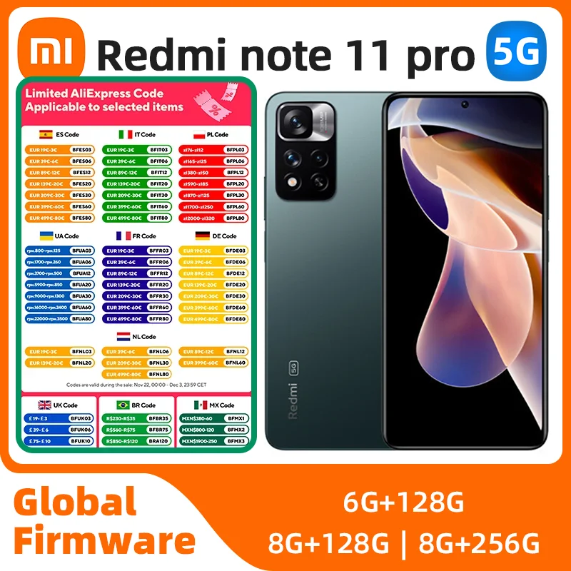 Xiaomi Redmi Note11 pro Android 5G Unlocked 6.67 inch 256G All Colours in Good Condition Original used phone