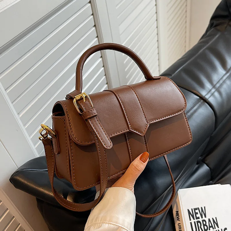 

Модная женская дорожная сумка через плечо, французская однотонная однотонная сумка на молнии с пряжкой, нежные сумки, высококачественные сумки-мессенджеры из искусственной кожи