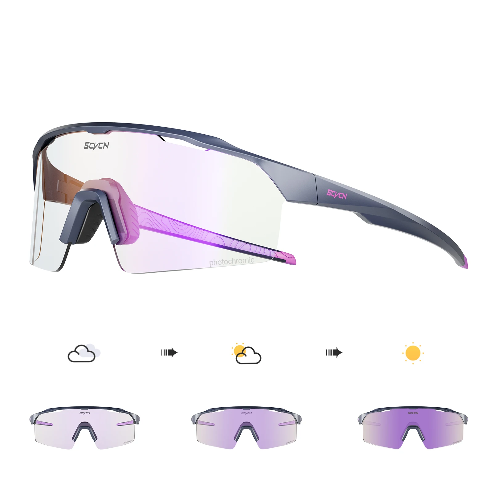 KAPVOE Photochromic Sports Sunglasses 6