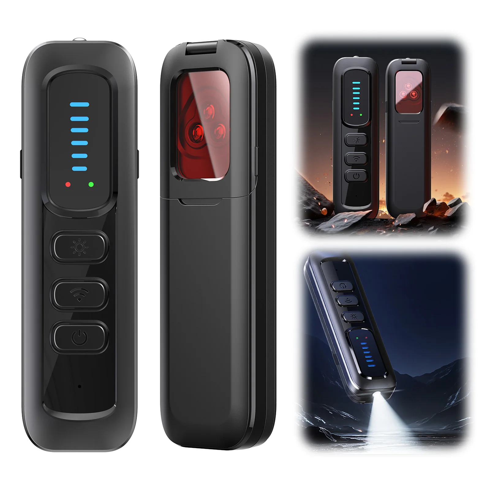 Privacy RF Signal Detector Covert Camera Finder Infrared Scanner Bug Detector 1MHz-6.5GHz Portable Travel Device