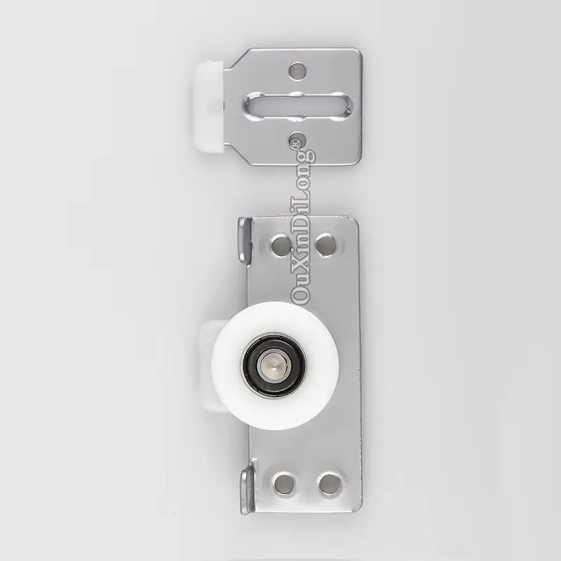 

Brand New 4Pairs Heavy Sliding Door Rollers Cupboard Wardrobe Cabinet Wheels Pulleys Runners Silver Tone