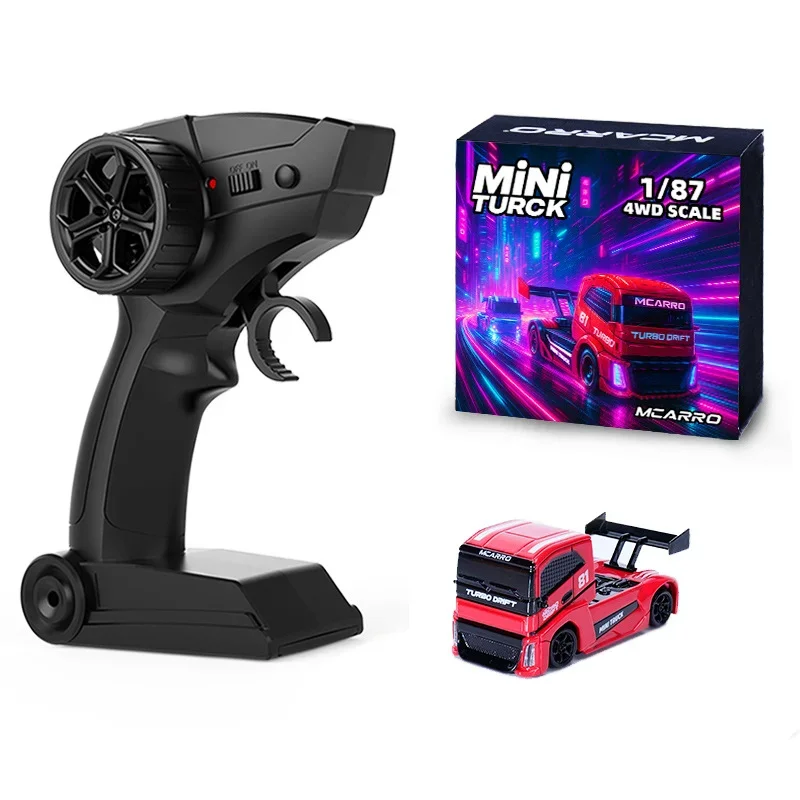 Hot MICALOT MC081 1:87 Mini RC Auto 4WD Elettrico Drift Truck Veicolo di Controllo Remoto Off Road Giocattoli Ragazzi Regali di Festival