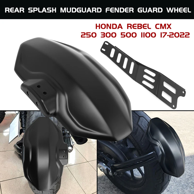 Motorcycle Rear Fender Mudguard Tire Hugger Splash Guard For Honda Rebel CMX 500 300 CMX500 CMX300 2017-2024