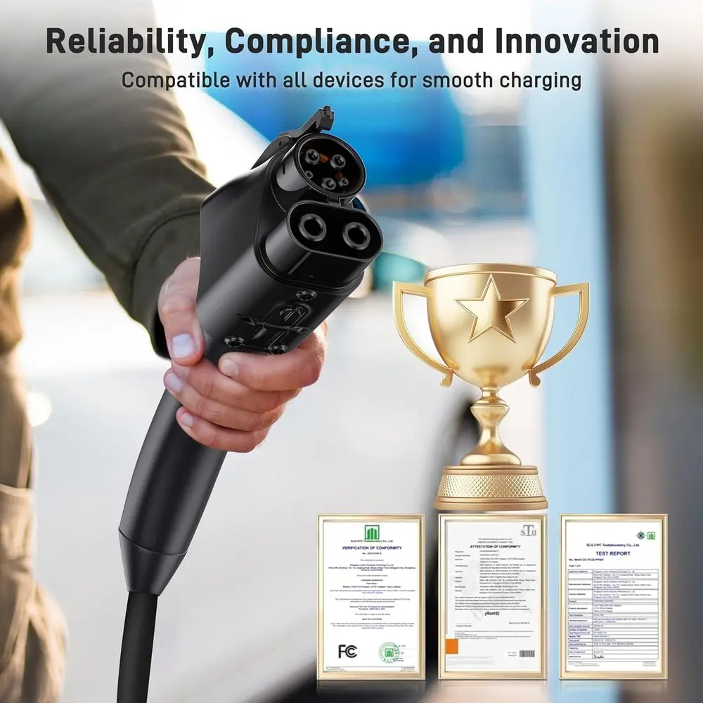 تم ترقيتها 2025 لشاحن Tesla Supercharger إلى محول الشحن CCS1، بحد أقصى 500 أمبير 1000 فولت - محول شحن سريع NACS إلى CCS، متوافق