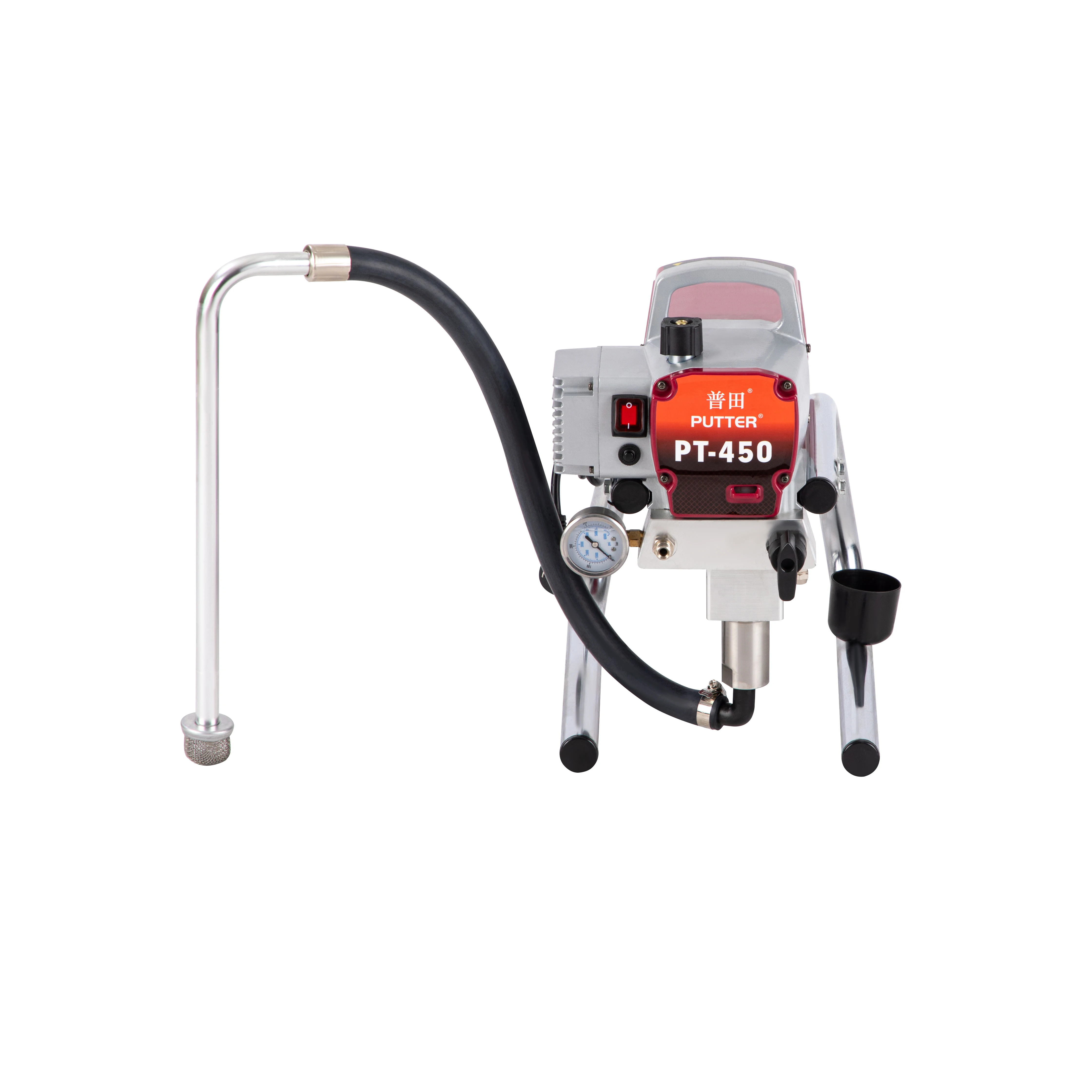 PT450 220V Electric Industrial Grade Airless Spray Painting Machine With 10L Cup And 23MPa Pressure