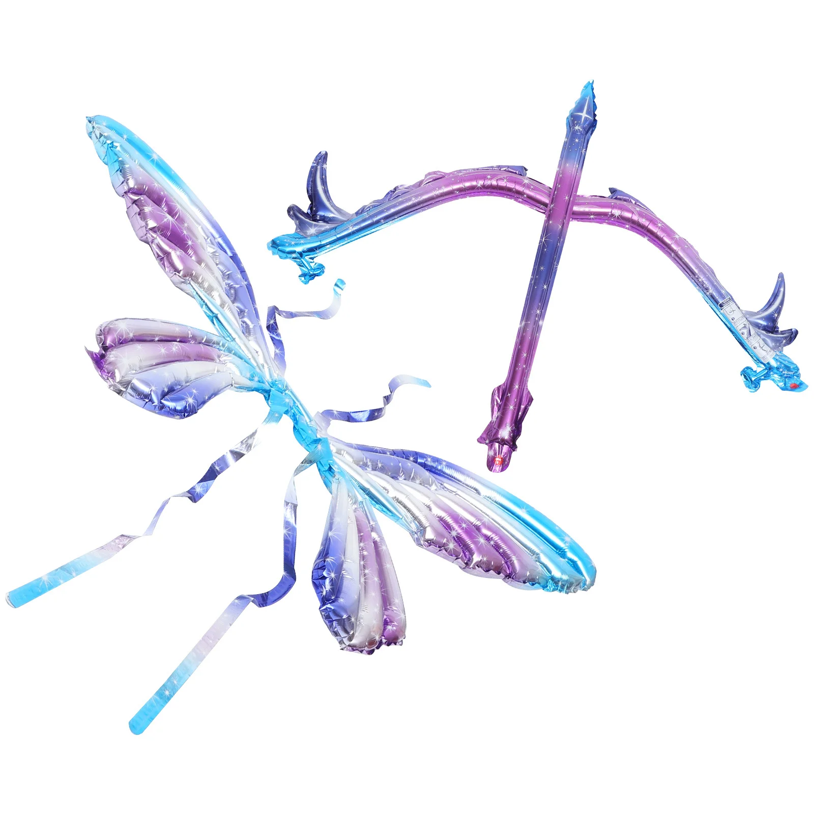 1 مجموعة أجنحة الفراشة القوس السهم بالونات الألومنيوم احباط زينة الحفلات عيد ميلاد صور الدعائم أجنحة الجنية الإمدادات #5