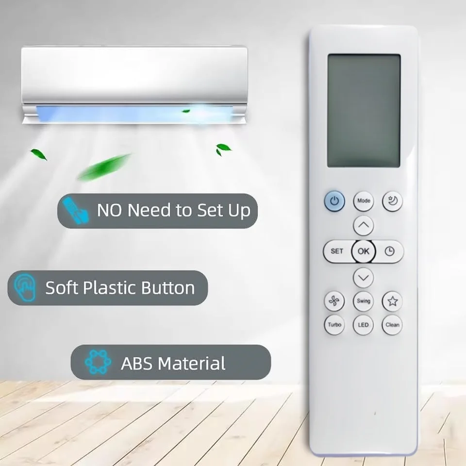 RG10B10 (E2)/BGEF Remote Control Compatible with Midea Air Conditioner RG10A/BGEF RG10A2 (E2S)/BGCEFU1 RG10A (B2S)/BGEF
