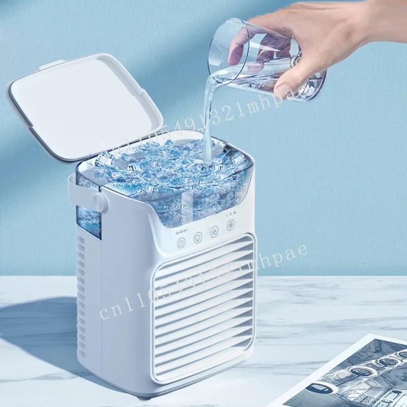 

USB Portable Air Conditioner 3 Speeds Electric Spray Fan 650ml Large Water Tank Small Air Cooling Fan for Home Bedroom