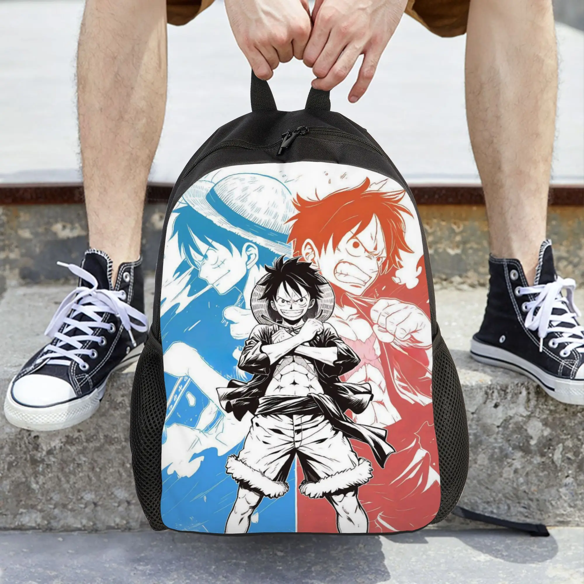 Ones Pieces Anime  Women Backpack Classical Student School Bag   Laptop Backpack Boys Girls Travel Shoulder Bag