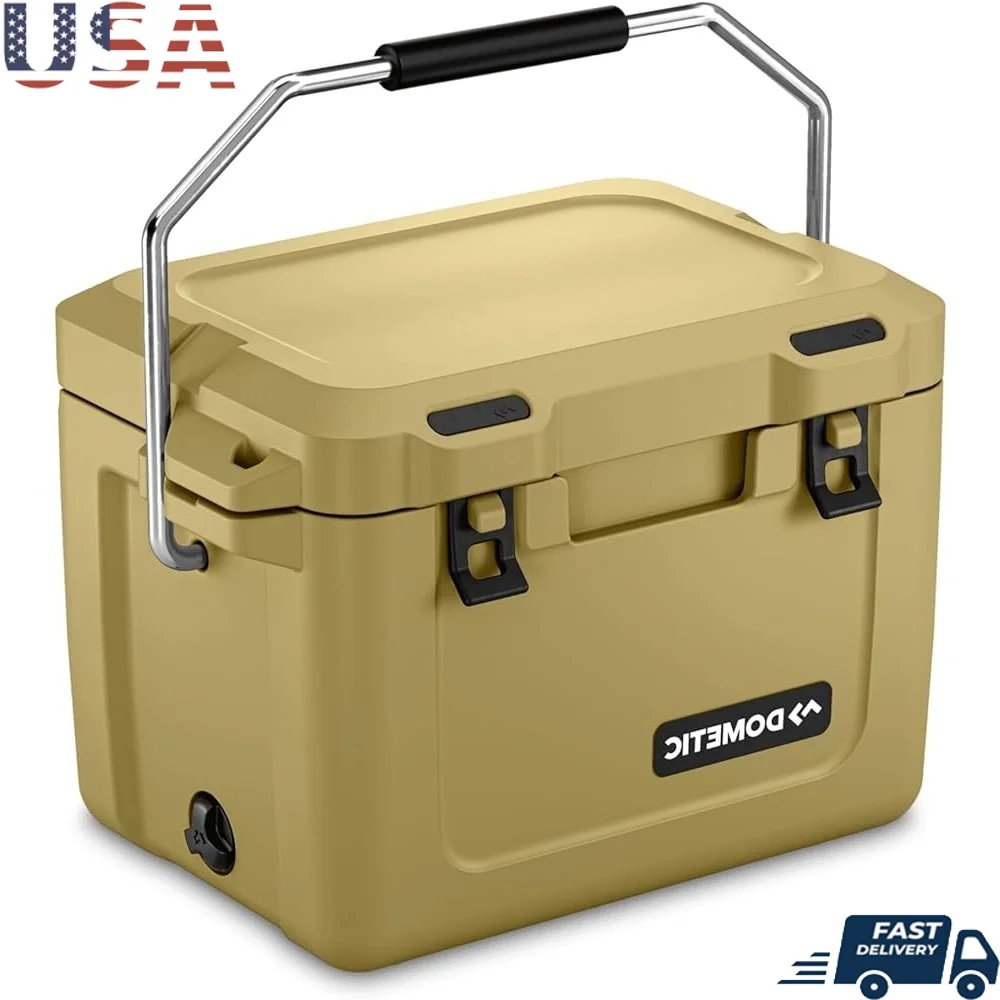 

20L Insulated Cooler Hard Ice Chest Rugged Portable Ice Passive Drinker Holder Camping Fishing Hiking Picnic Outdoor